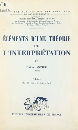 Éléments d'une théorie de l'interprétation