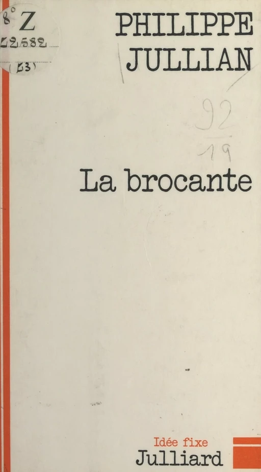 La brocante - Philippe Jullian - (Julliard) réédition numérique FeniXX