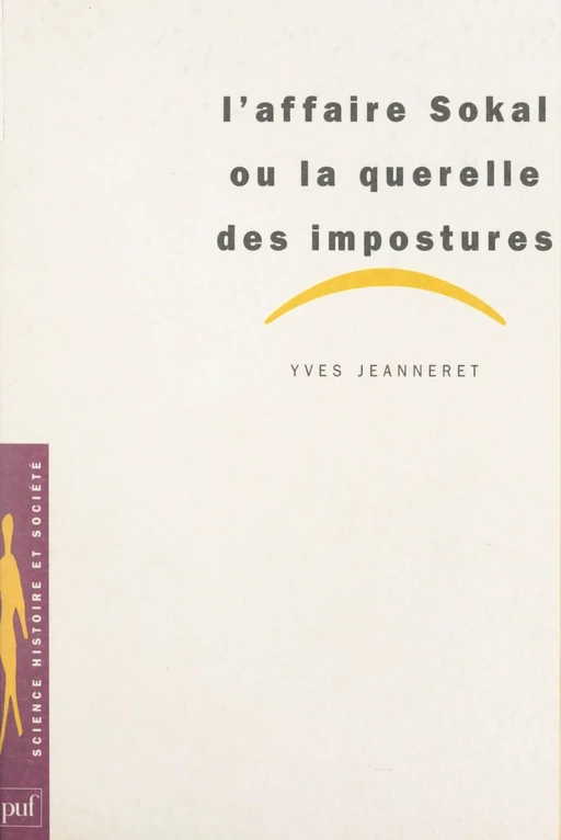 L'affaire Sokal - Yves Jeanneret - (Presses universitaires de France) réédition numérique FeniXX