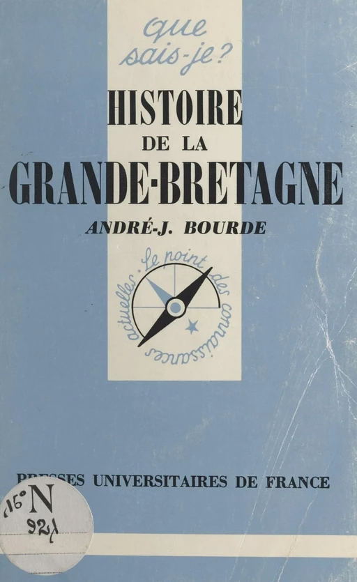 Histoire de la Grande-Bretagne - André-Jean Bourde - (Presses universitaires de France) réédition numérique FeniXX