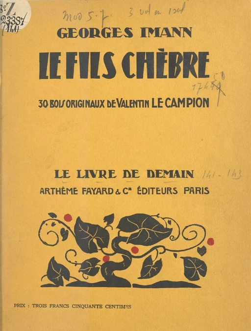 Le fils Chèbre - Georges Imann-Gigandet - (Fayard) réédition numérique FeniXX