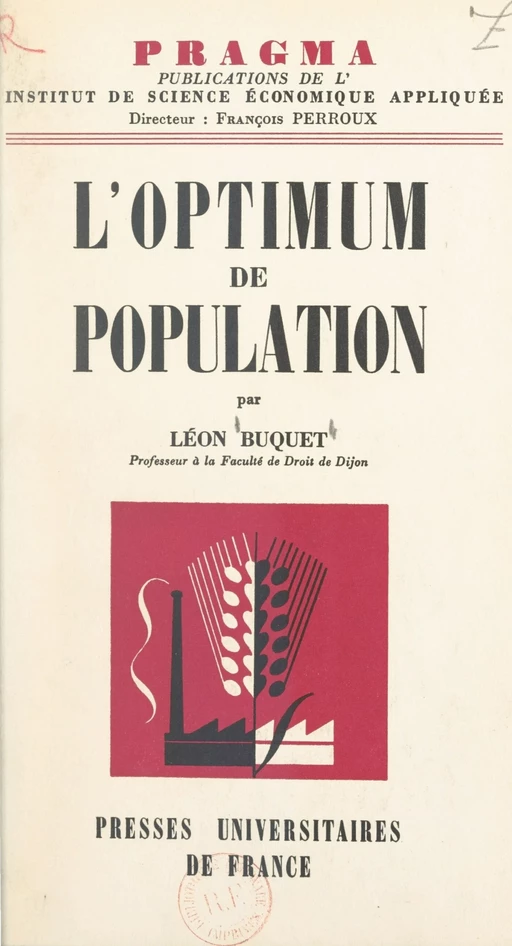 L'optimum de population - Léon Buquet - (Presses universitaires de France) réédition numérique FeniXX