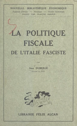 La politique fiscale de l'Italie fasciste