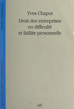 Droit des entreprises en difficulté et faillite personnelle