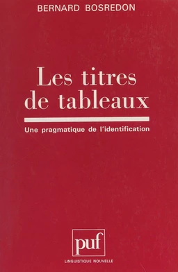 Les titres de tableaux