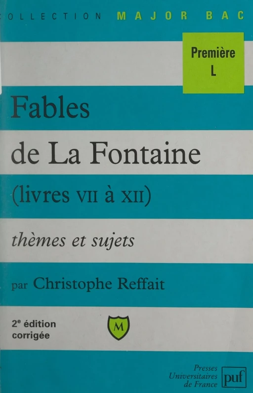 Fables de La Fontaine - Christophe Reffait - (Presses universitaires de France) réédition numérique FeniXX