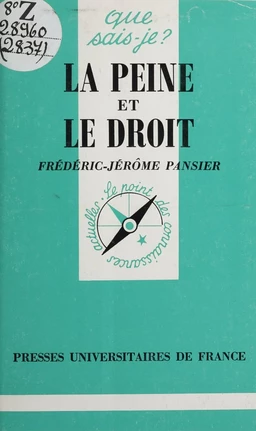 La peine et le droit