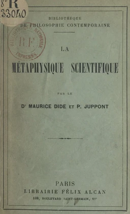 La métaphysique scientifique