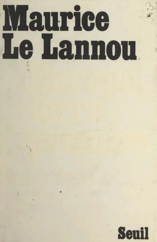 Europe, terre promise - Maurice Le Lannou - (Seuil) réédition numérique FeniXX