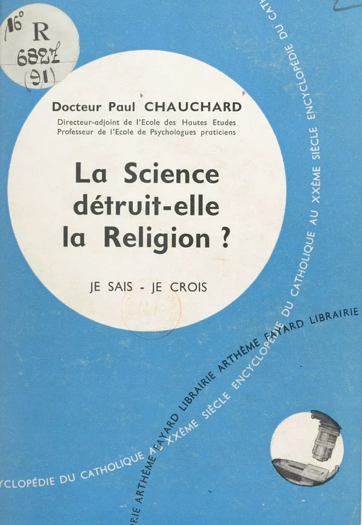 Les problèmes du monde et de l'Église (9) - Paul Chauchard - (Fayard) réédition numérique FeniXX