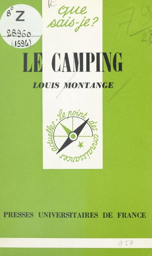 Le camping - Louis Montange - (Presses universitaires de France) réédition numérique FeniXX