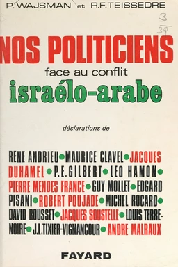 Nos politiciens face au conflit israélo-arabe