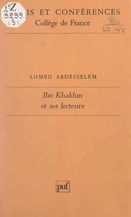 Ibn Khaldun et ses lecteurs