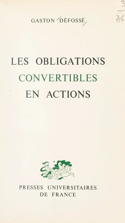 Les obligations convertibles en actions