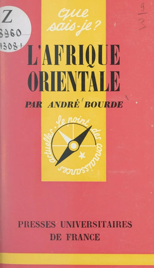 L'Afrique orientale - André-Jean Bourde - (Presses universitaires de France) réédition numérique FeniXX