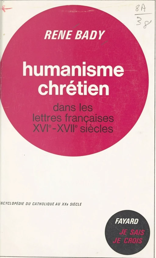 Les lettres chrétiennes (2) - René Bady - (Fayard) réédition numérique FeniXX