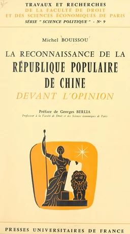 La reconnaissance de la République populaire de Chine devant l'opinion