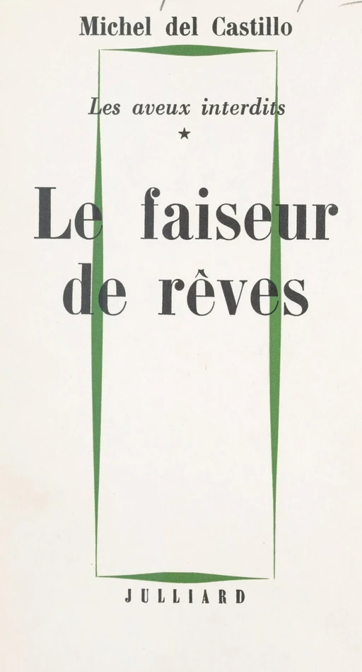 Les aveux interdits (1) : Le faiseur de rêves - Michel del Castillo - (Julliard) réédition numérique FeniXX