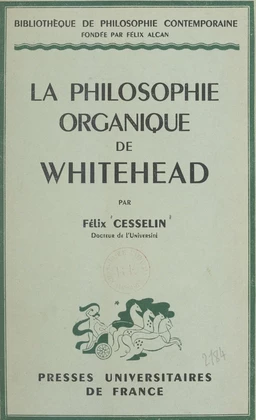 La philosophie organique de Whitehead