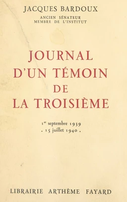 Journal d'un témoin de la Troisième