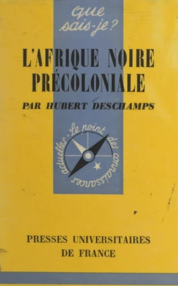 L'Afrique noire précoloniale