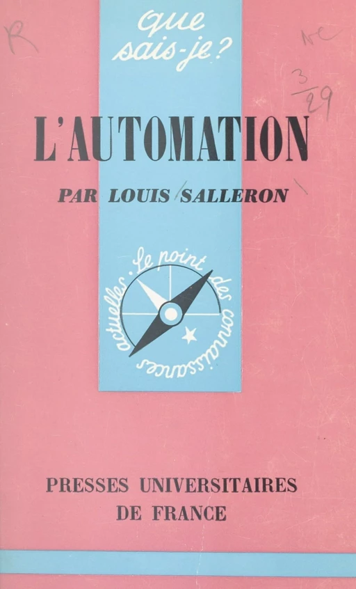 L'automation - Louis Salleron - (Presses universitaires de France) réédition numérique FeniXX