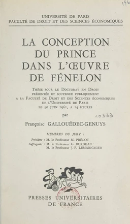 La conception du prince dans l'œuvre de Fénelon