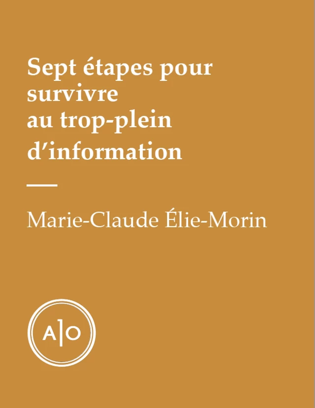 Sept étapes pour survivre au trop-plein d'information - Marie-Claude Élie-Morin - Atelier 10