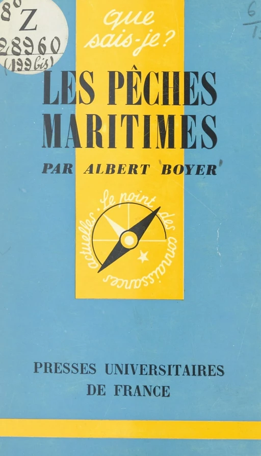 Les pêches maritimes - Albert Boyer - (Presses universitaires de France) réédition numérique FeniXX