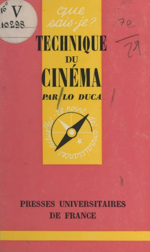 Technique du cinéma - Lo Duca - (Presses universitaires de France) réédition numérique FeniXX