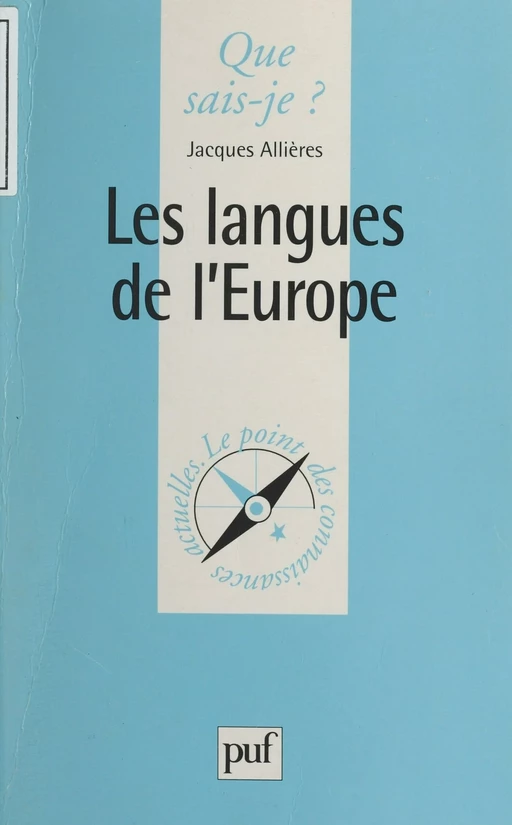 Les langues de l'Europe - Jacques Allières - (Presses universitaires de France) réédition numérique FeniXX