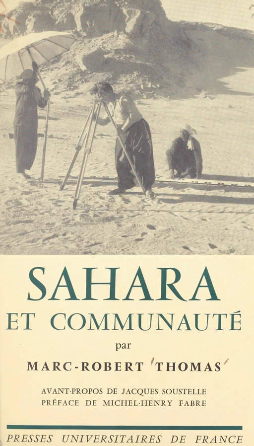 Sahara et communauté - Marc-Robert Thomas - (Presses universitaires de France) réédition numérique FeniXX