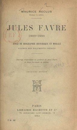 Jules Favre, 1809-1880