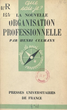 La nouvelle organisation professionnelle