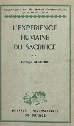 L'expérience humaine du sacrifice