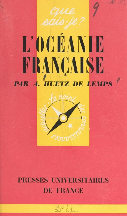 L'Océanie française - Alain Huetz de Lemps - (Presses universitaires de France) réédition numérique FeniXX