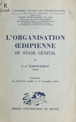 L'organisation œdipienne du stade génital