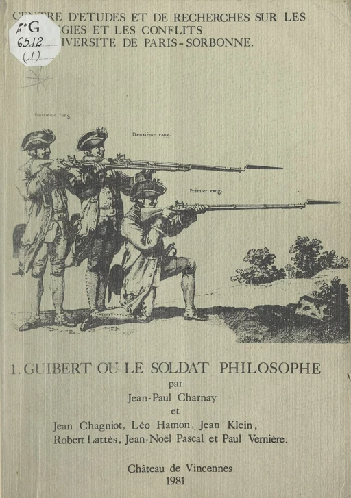 Guibert ou le soldat philosophe - Jean-Paul Charnay - (Service historique de la Défense) réédition numérique FeniXX