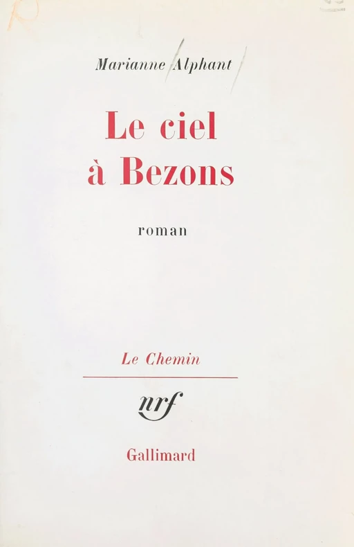 Le ciel à Bezons - Marianne Alphant - (Gallimard) réédition numérique FeniXX