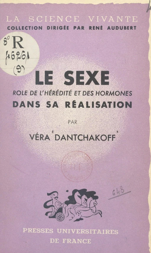 Le sexe - Véra Dantchakoff - (Presses universitaires de France) réédition numérique FeniXX