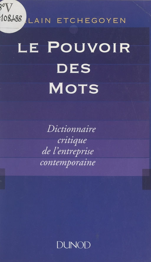 Le pouvoir des mots - Alain Etchegoyen - (Dunod) réédition numérique FeniXX