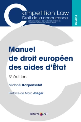 Manuel de droit européen des aides d'État