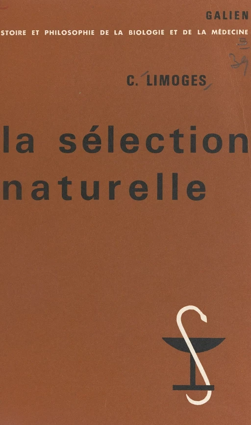 La sélection naturelle - Camille Limoges - (Presses universitaires de France) réédition numérique FeniXX