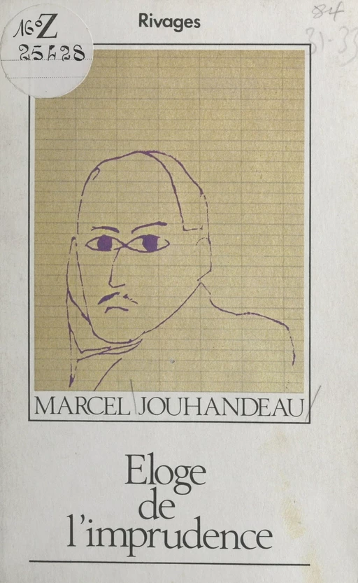 Éloge de l'imprudence - Marcel Jouhandeau - (Payot & Rivages) réédition numérique FeniXX