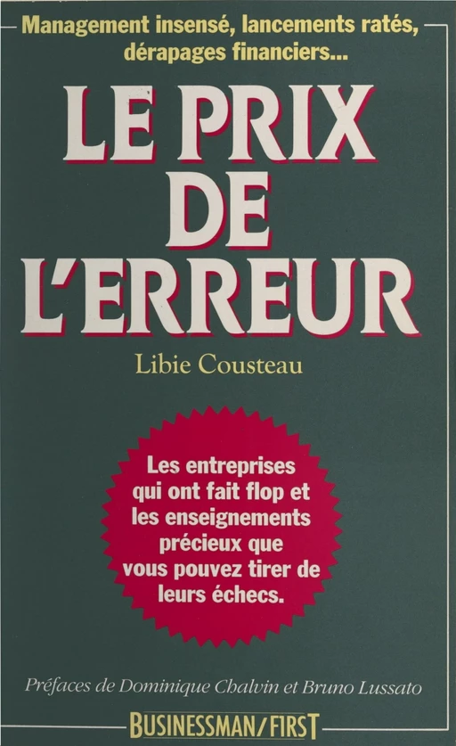 Le prix de l'erreur - Libie Cousteau - (First) réédition numérique FeniXX