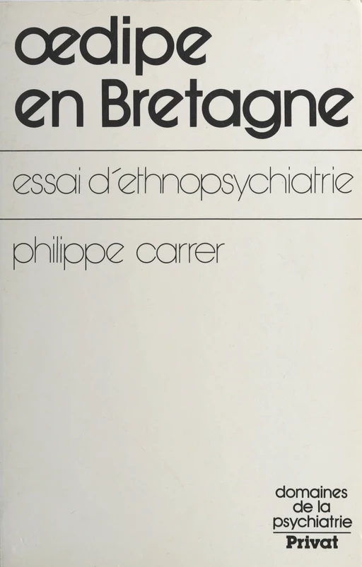 Œdipe en Bretagne - Philippe Carrer - (Dunod) réédition numérique FeniXX