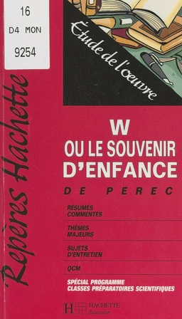 W ou Le souvenir d'enfance, de Perec