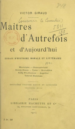 Maîtres d'autrefois et d'aujourd'hui