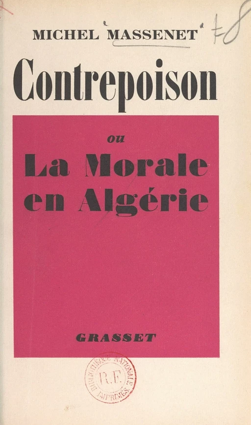 Contrepoison - Michel Massenet - (Grasset) réédition numérique FeniXX