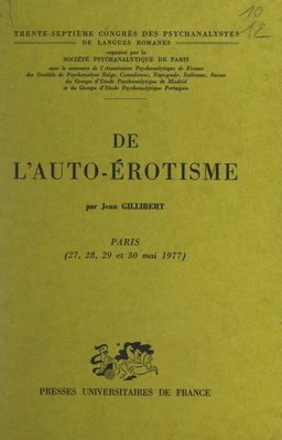 De l'auto-érotisme